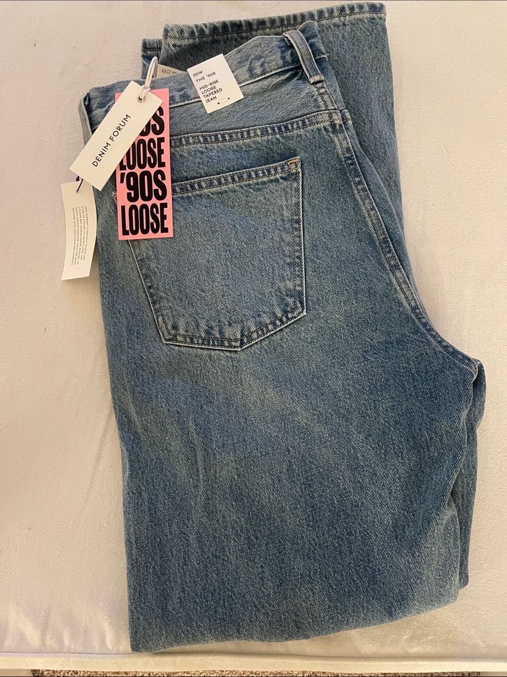 Denim Forum Loose Fit Blue Jeans Size 30 New with Tags